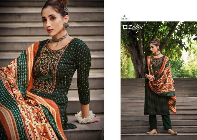 Zulfat Amanda Fancy Festive Wear Pashmina Dress Material Collection